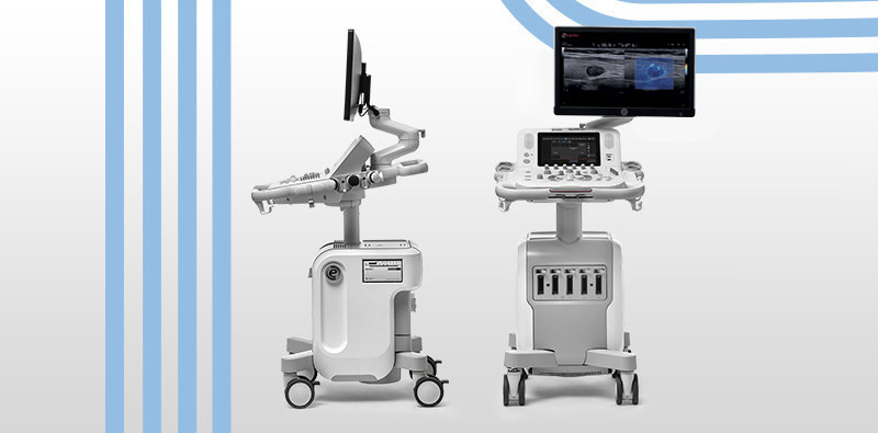 MyLabX8 ultrasound machine on a cart