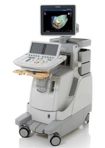 Philips iE33 ultrasound on a cart