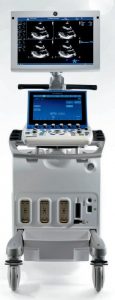 GE Vivid s60 ultrasound machine on a cart