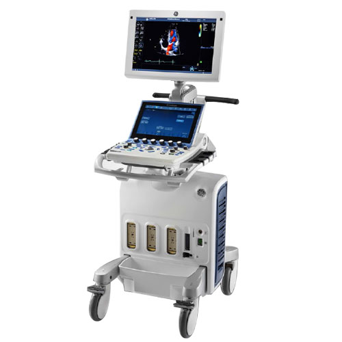 GE Vivid S70 ultrasound machine on a cart