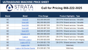 Ultrasound Price Sheet sample