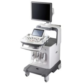 Medison Accuvix XG ultrasound on a cart