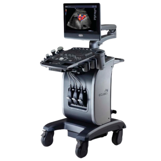 Alpinion E-CUBE 9 DIAMOND ultrasound machine on a cart