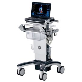 GE Vivid iq R3 Premium ultrasound machine on a cart